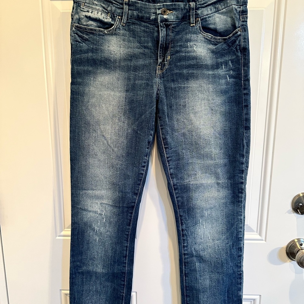 Guess Women's Pencil Skinny Mid Jeans in Faded Blue Denim
